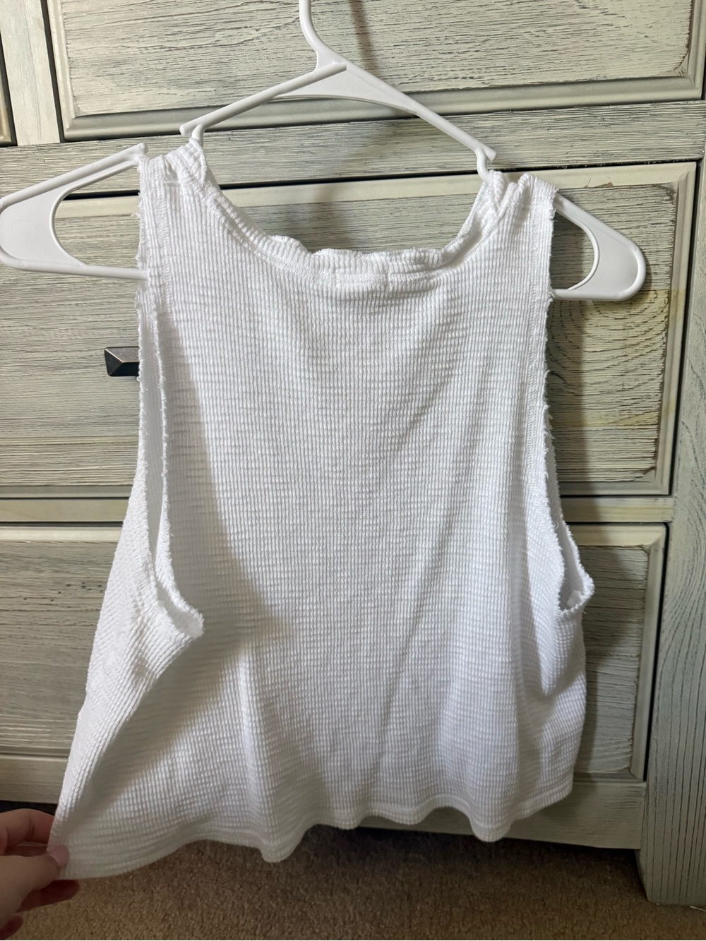 Aerie White Waffle Knit Tank top - Picture 2 of 2